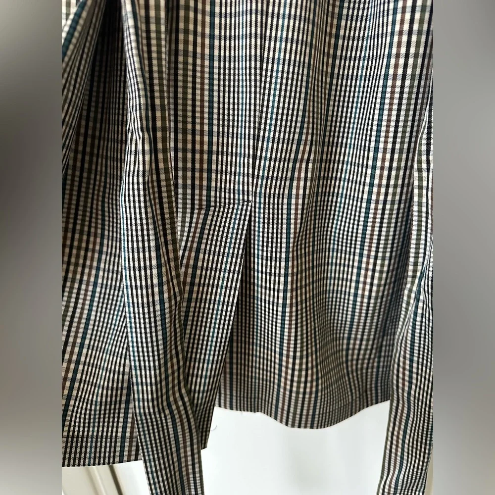 Daniel Rainn plaid trench coat